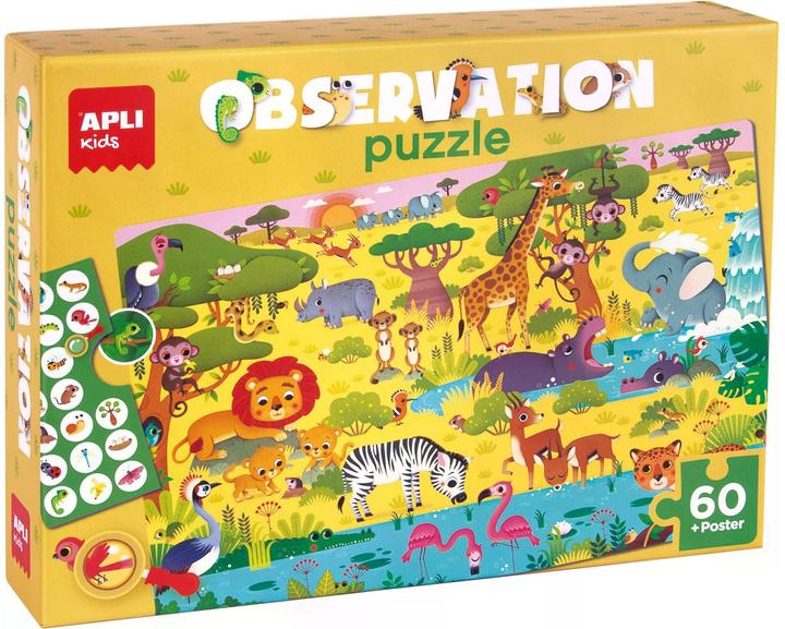 Apli Puzzle a oggetti nascosti Junior Savannah 62 pezzi (62 pezzi)