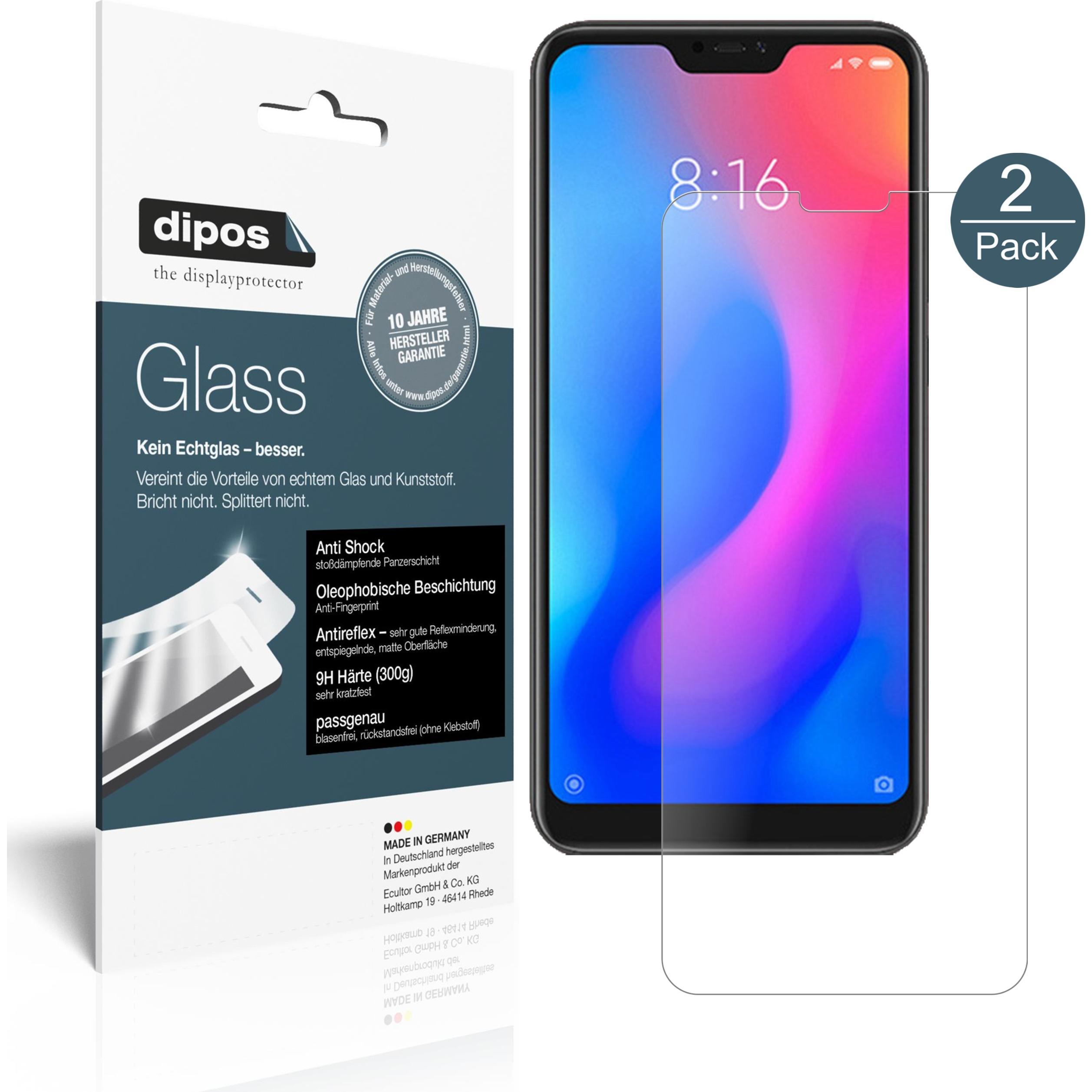 Dipos Displayschutz Anti-Shock (1 Stück, Xiaomi Redmi 6 Pro), Smartphone Schutzfolie, Transparent