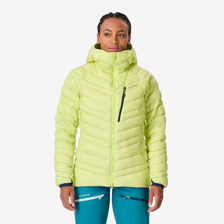 Actual product image Simond Women's mountaineering down jacket - Lemon yellow (M)