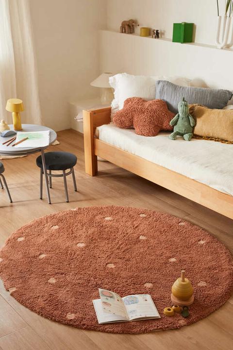 Produktbild Lorena Canals Rug Round Dot Chestnut (Ø 140 cm)