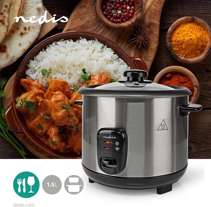 Image du produit Nedis Cuiseur à riz - Revêtement antiadhésif - Bol amovible - Arrêt automatique - E