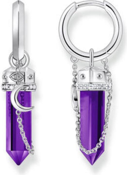 Immagine prodotto Thomas Sabo Creoli con ciondolo con ametista imitata in argento annerito (Argento 925/argento)