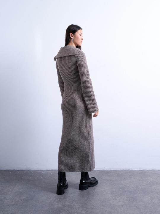 Actual product image Spokey Normal geschnitten Hemdkragen Midikleid Strickkleid (XS)