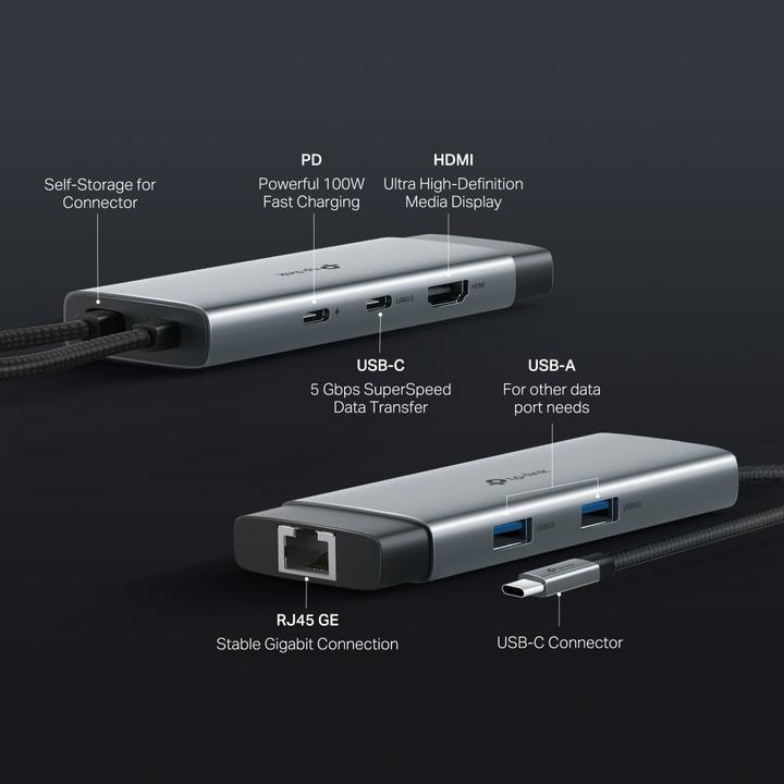 Produktbild TP-Link UH6120C (USB-C, 6 Ports)
