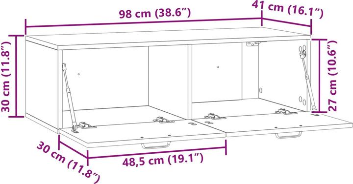 Image du produit vidaXL TV-Ständer (98 x 41 x 30 cm)