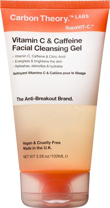Produktbild Carbon Theory Cleansing skin gel Vitamin C & Caffeine (Facial Cleansing Gel) 100 ml (Reinigungsgel, 100 ml)