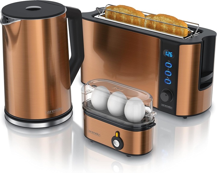 Immagine prodotto Arendo ‎A305965x1 Küchenset - Wasserkocher, Toaster, Eierkocher (1.50 l)