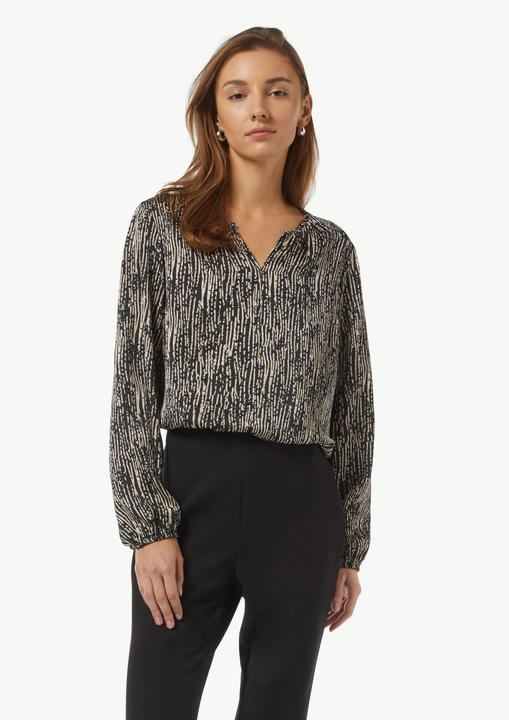 Image du produit Comma Bluse Tunikabluse mit All-over-Print aus Satin (38)