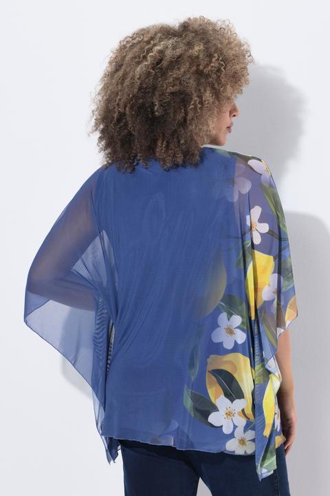 Produktbild Ulla Popken Mesh-Bluse, doppellagig, Oversized, Rundhals, Halbarm (58, 60)