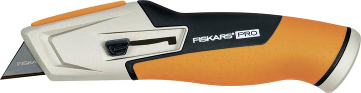 Produktbild Fiskars Universalmesser mit einziehbarer Klinge, Länge 17,7 cm, Rostfreier Stahl/Kunststoff, Schwarz (Cutter)