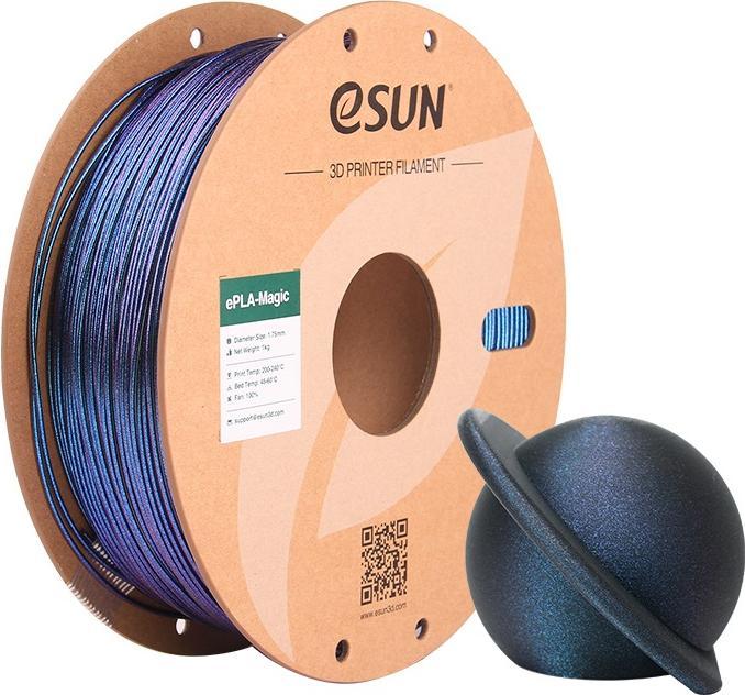 Produktbild eSUN ePLA-Magic Dark Twinkling Blau Filament 1.75mm 1Kg (PLA, 1.75 mm, 1000 g, Blau)