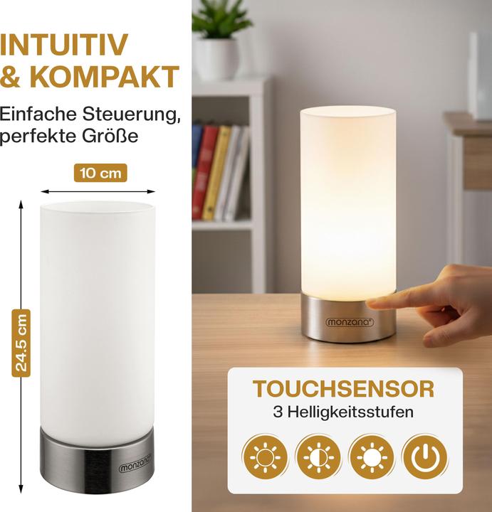 Actual product image Monzana Table Lamp with Touch Function (E14)