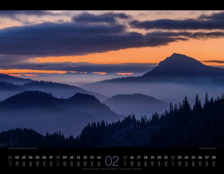 Image du produit Nightscapes Kalender 2026 (54 x 42 cm, Couverture rigide, Allemand, Français, Anglais)