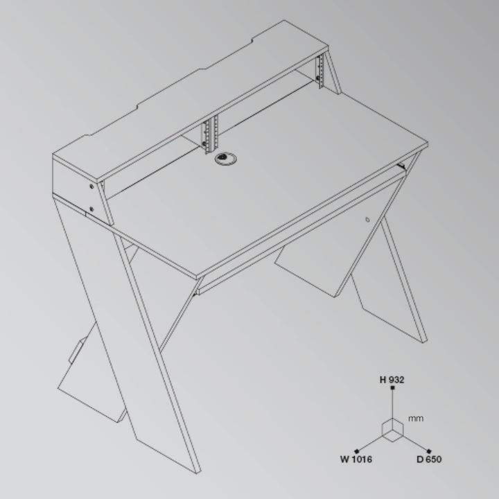 Actual product image Glorious DJ Booth Sound Desk Compact Walnut