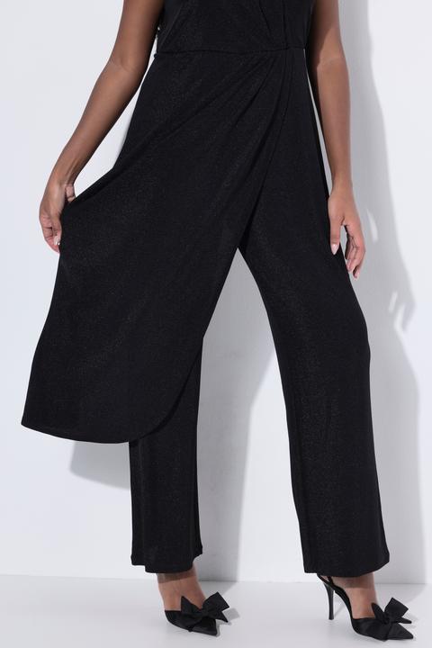 Image du produit Ulla Popken Combinaison sans manches scintillante, décolleté en V et jambe large (48)