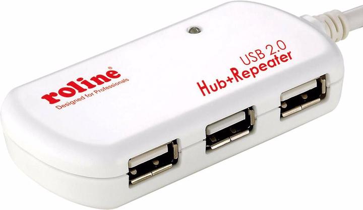 Produktbild Roline USB 2.0 4-Port Hub mit Repeater (USB-A, 4 Ports)