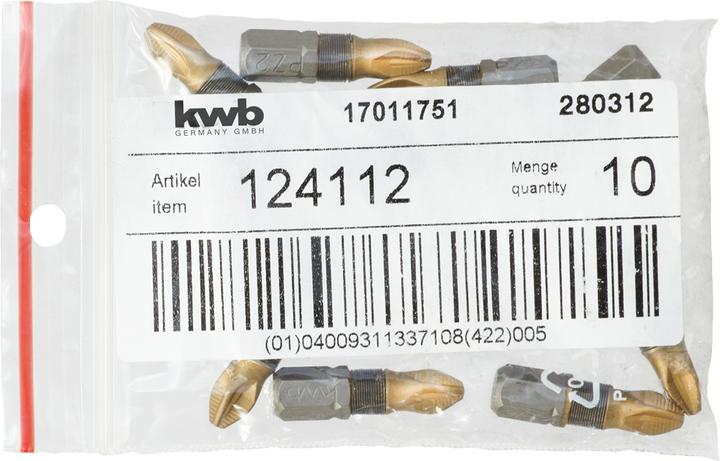 Produktbild kwb 124112 Kreuzschlitz-Bit PZ 2 Stahl 1 St.