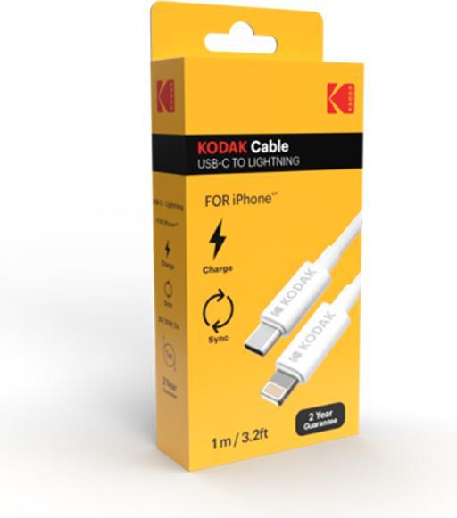 Image du produit Kodak cable usb 1m usb c lightning blanco (1 m, 5 W)