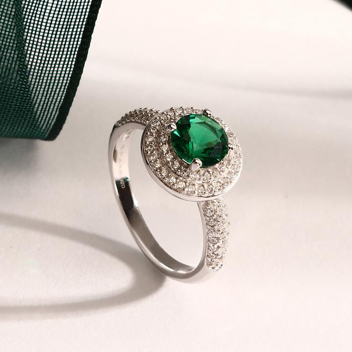 Immagine prodotto Morellato Dazzling Silver Ring With Green Zircon Tesori Saiw27801 (58, 925 Argento)