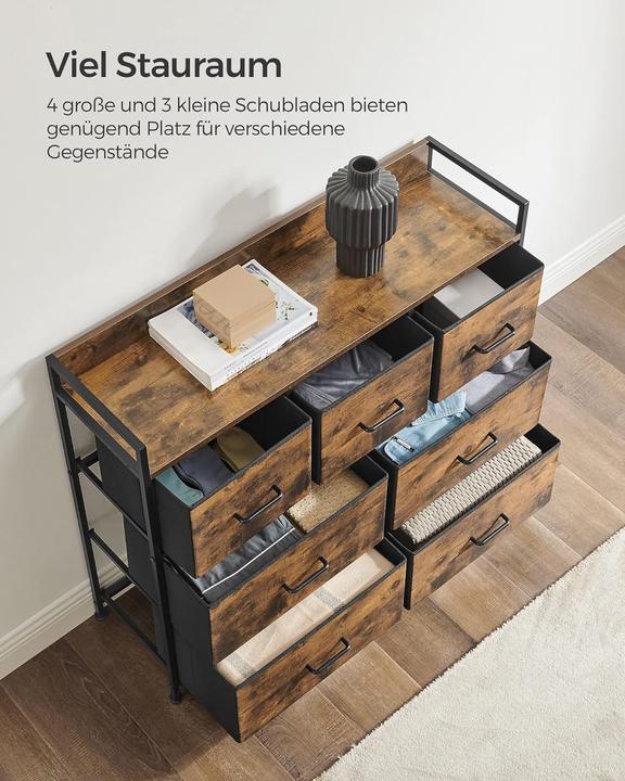 Produktbild Songmics Sideboard, LTS137B01 braun 98,0 x 28,5 x 85,0 cm