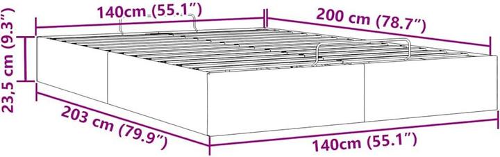 Produktbild vidaXL Ottoman-Bett (140 x 200 cm)