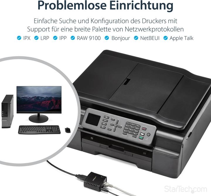 Image du produit StarTech USB Network Lpr Print Server