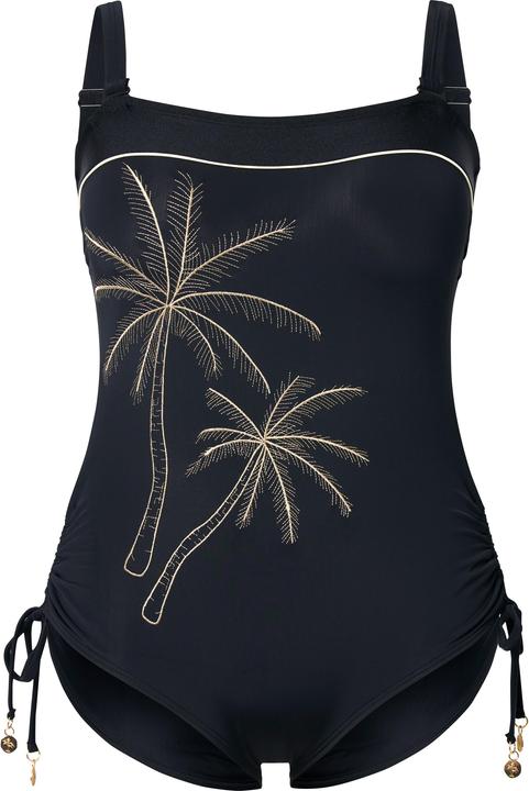 Actual product image Ulla Popken Palm Tree Convertible One Piece Swimsuit (54)
