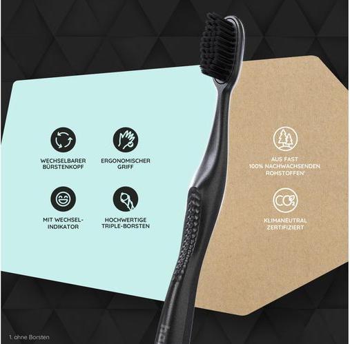Produktbild happybrush Handzahnbürste Eco Change Medium (Mittel, 2 x)
