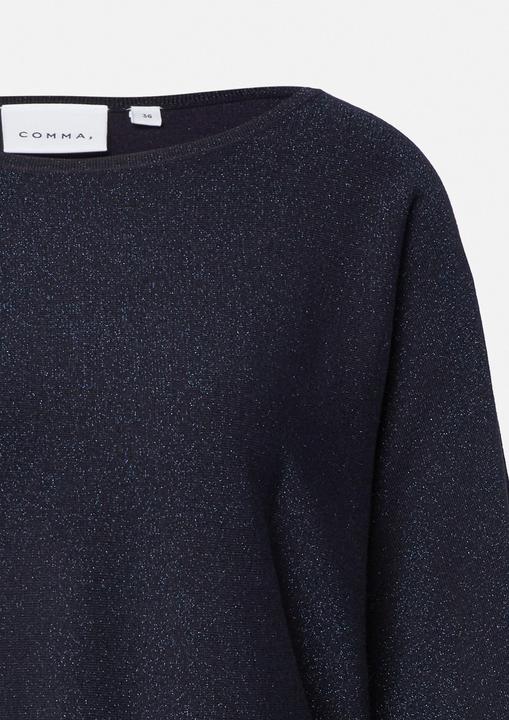 Produktbild Comma Strickpullover Allover-Plated-Pullover mit Glitzergarn und 3/4-Ärmeln (42)