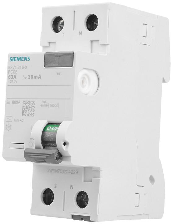 Immagine prodotto Siemens Interruttore FI tipo AC A 30 mA Un AC