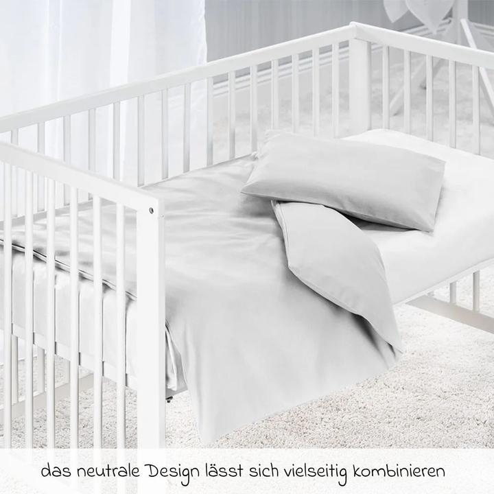 Image du produit Makian Parures de lit bébé Parure de lit 80 x 80 cm - Uni - Gris (80 x 80 cm, 35 x 40 cm)
