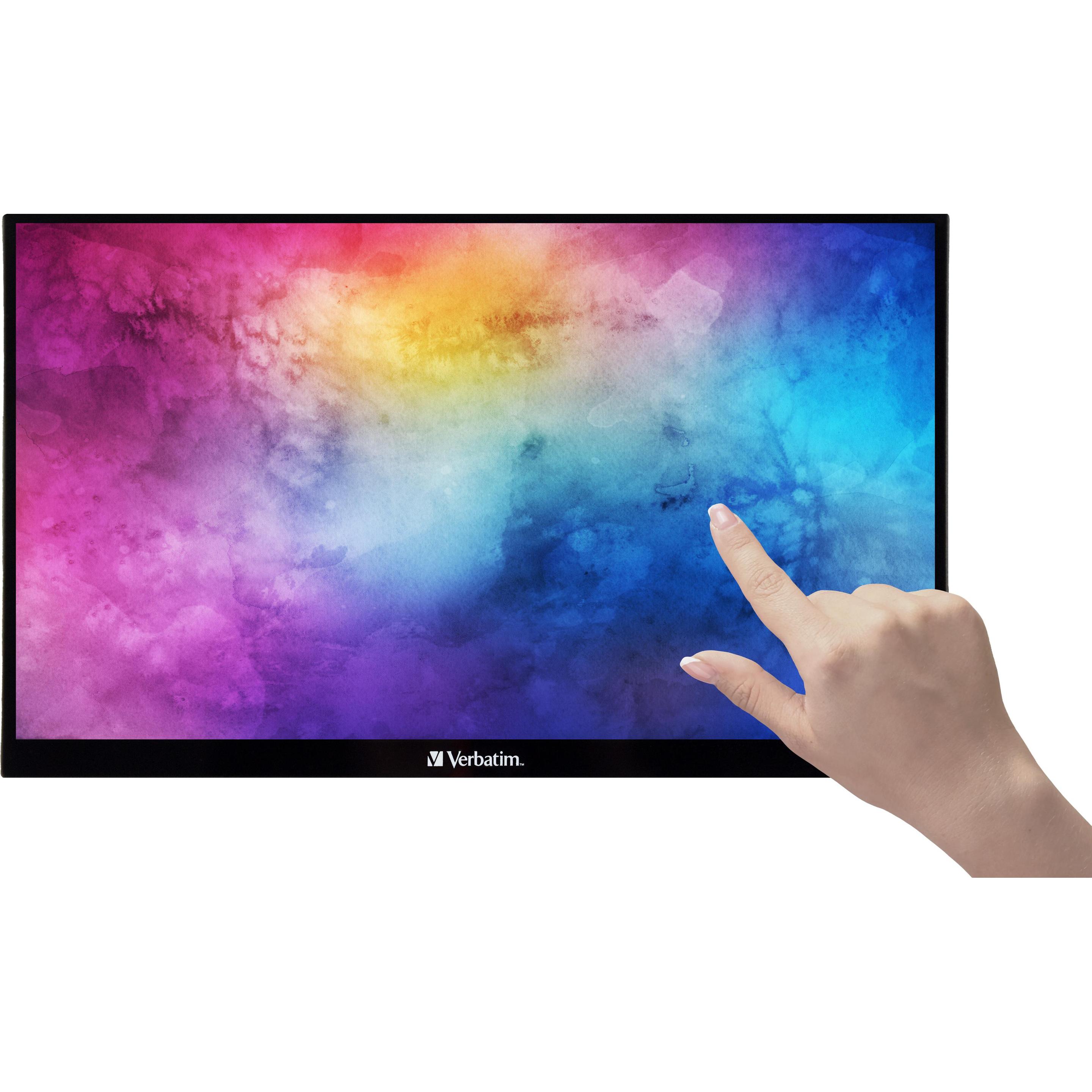 Verbatim PMT-14 Monitor portatile touchscreen 14" Full HD 1080p Alloggiamento in metallo (1920 x 1080 pixel, 14"), Monitor, Nero
