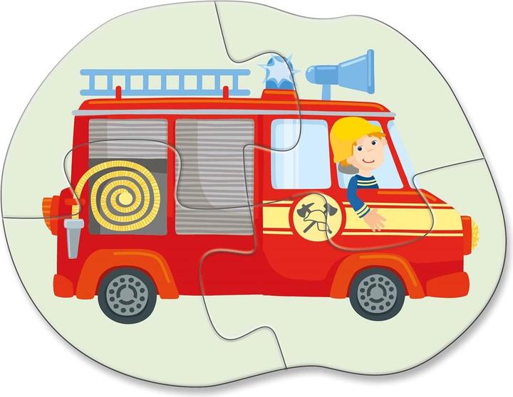 Produktbild Haba erste Puzzles – Einsatzfahrzeuge (4 Teile)