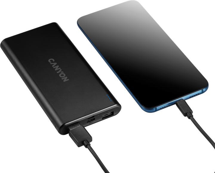 Actual product image Canyon PB-106 Battery Charger Lithium Polymer (LiPo) 10000 mAh Black (10000 mAh, 37 Wh)