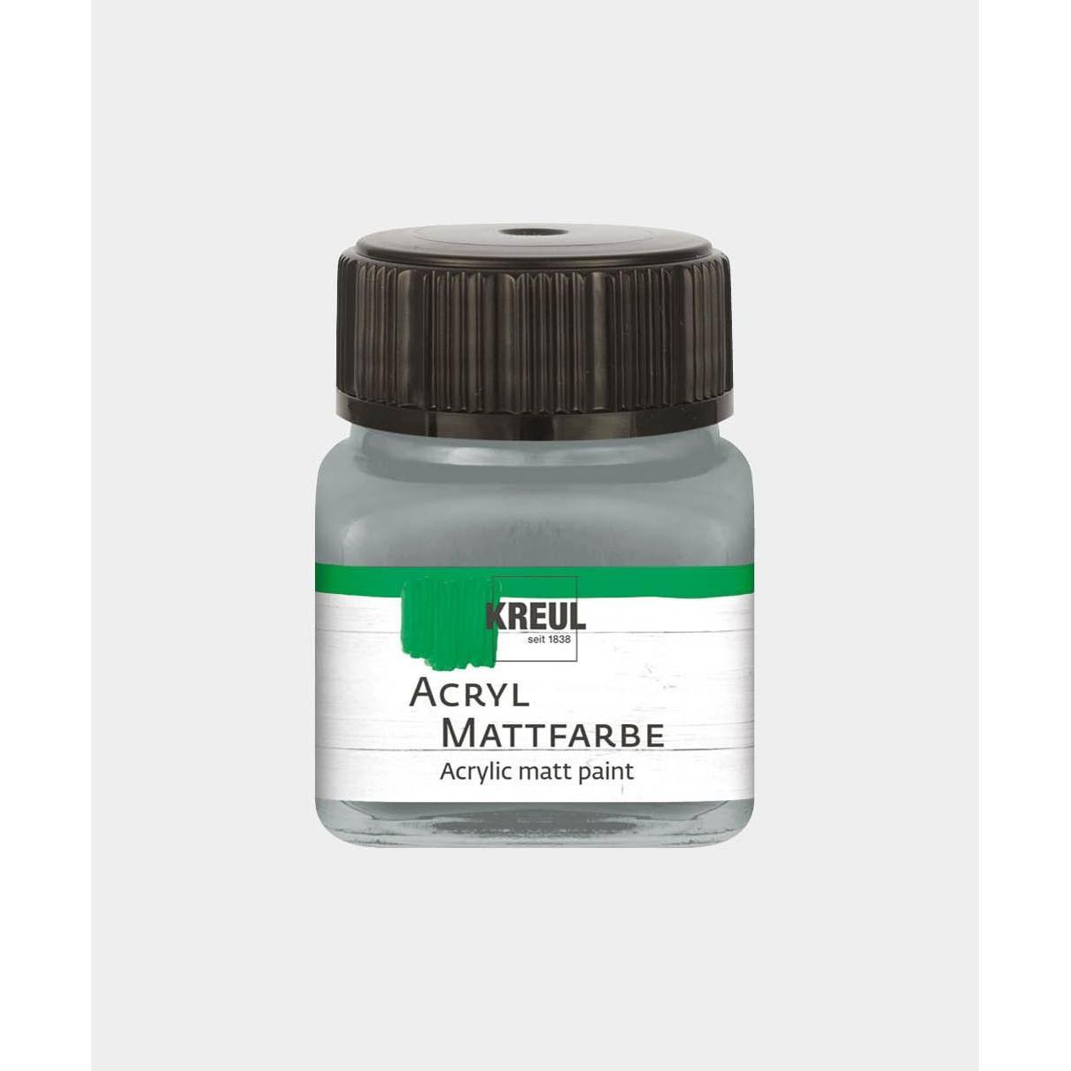 Kreul, Künstlerfarbe + Bastelfarbe, Acryl Mattfarbe, 20 ml (Blaugrau, 20 ml)