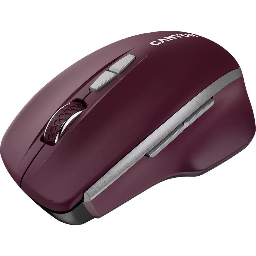 Canyon MW-21, Wireless optical mouse, USB rec., Blue LED sensor, 800/1,200/1,600 dpi, 3 buttons, bur (Kabellos), Maus, R...