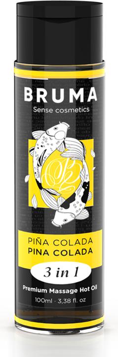 Actual product image Bruma Premium Massage Oil With Warming Effect, Pina Colada Flavour 3 In 1 - 100 ml (100 ml)