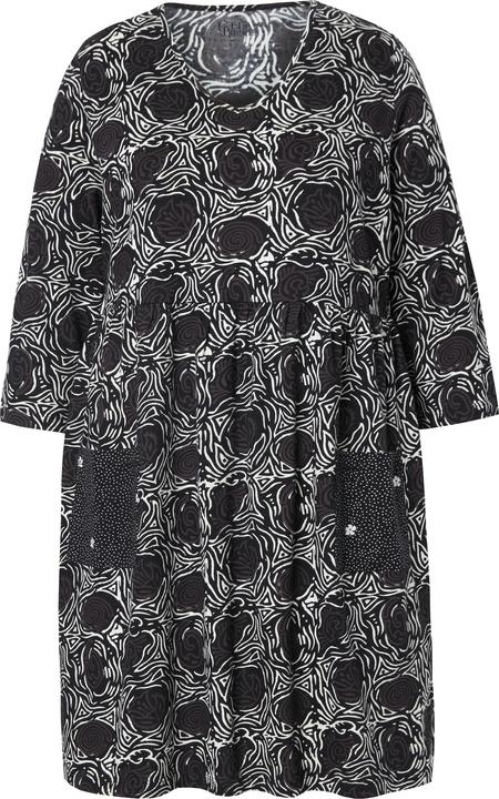 Produktbild Ulla Popken Longshirt, A-Linie, Blumendruck, 3/4-Ärmel (56)