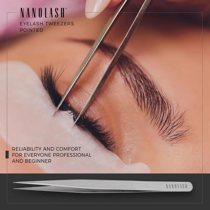 Actual product image Nanolash Eyelash Tweezers Pointed Professional Extension False