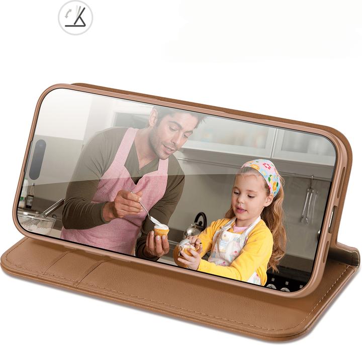 Actual product image Dux Ducis iPhone 17 Pro Max RFID Blocking Cover - Brown (Apple iPhone 17 Pro Max)