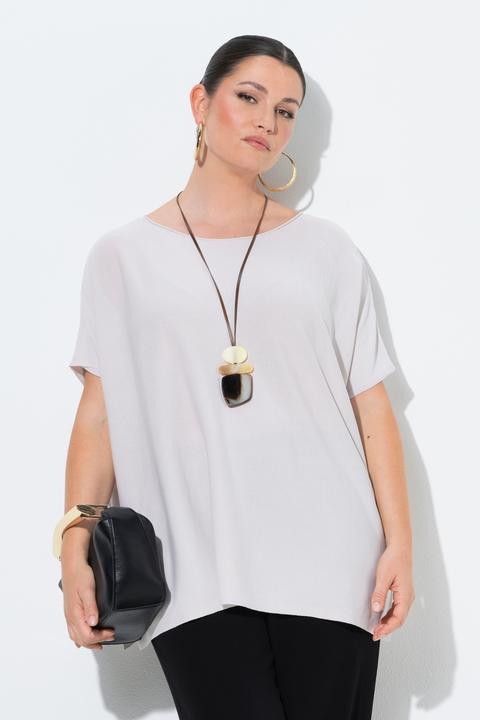 Produktbild Ulla Popken Pullover, oversized, U-Boot-Ausschnitt, Fledermausarm (60)