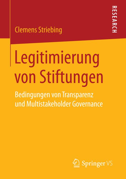 Produktbild Legitimierung von Stiftungen (Deutsch, Clemens Striebing, 2016)