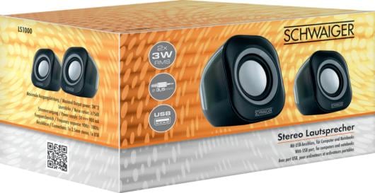 Actual product image Schwaiger PC Speaker Stereo Jack/USB