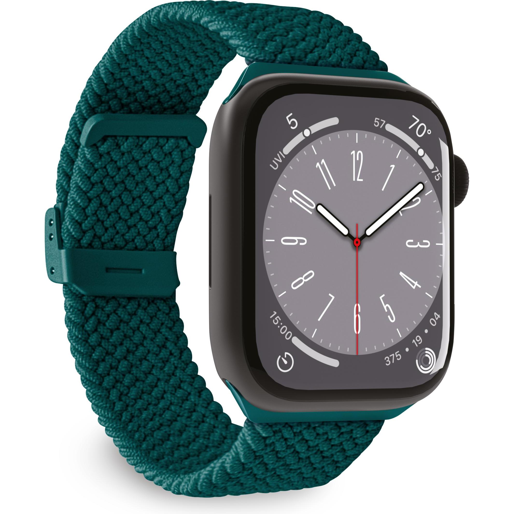 Thumbnail - Puro Loop Band - Pleciony pasek do Apple Watch 42/44/45/49 mm (zielony) (Textil), Uhrenarmband, Grün