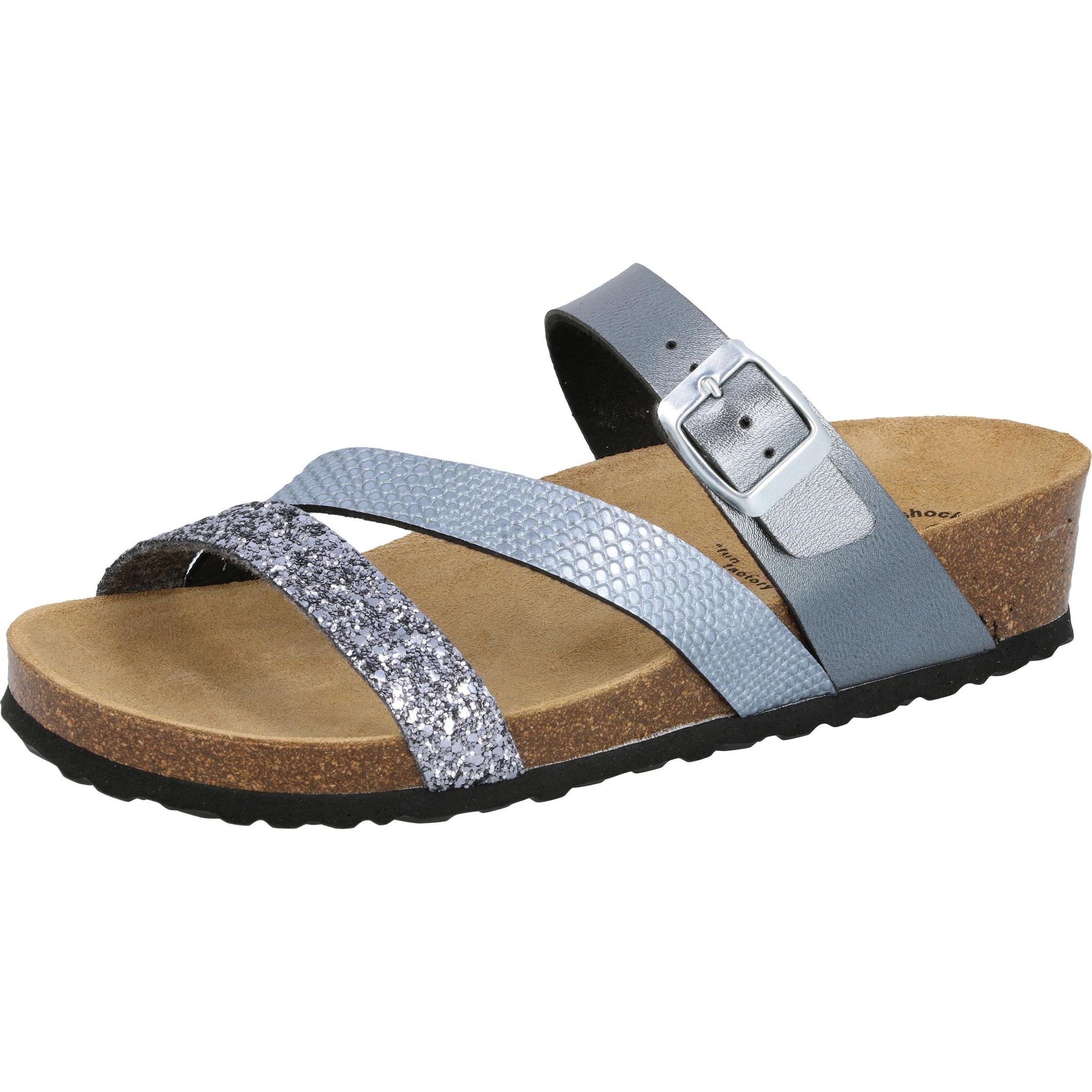 Lico, Damen, Hausschuhe, Natural Glitter, Grau, (39)