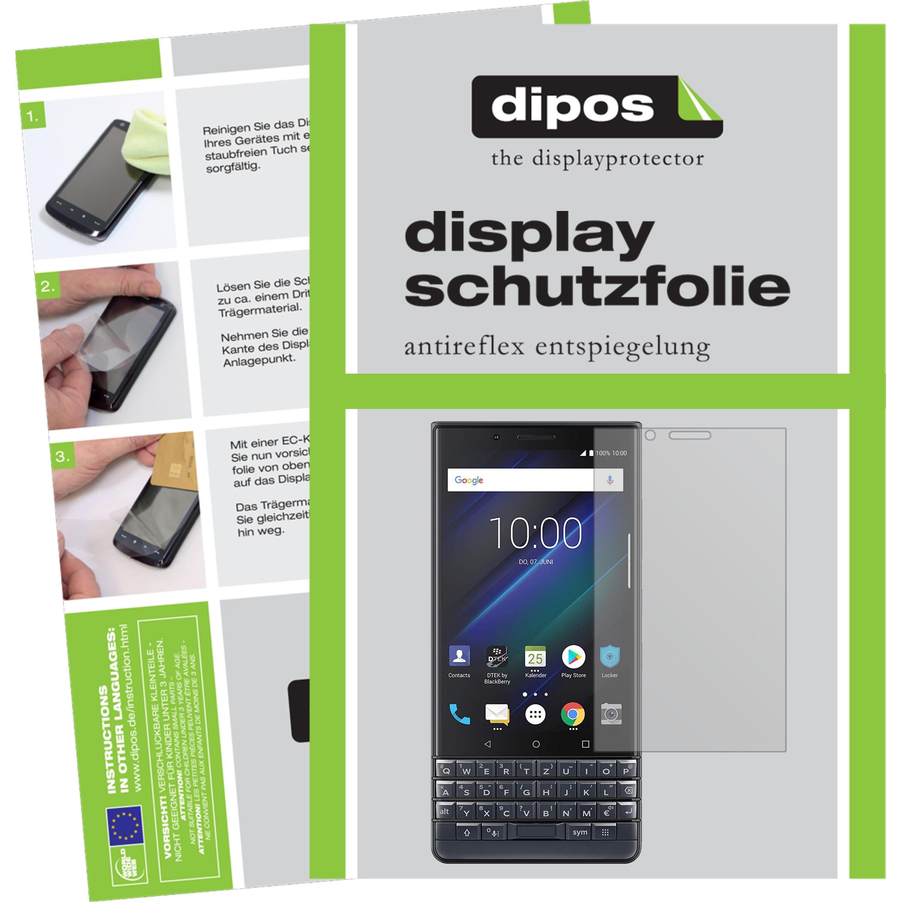 Dipos Displayschutzfolie Antireflex (1 Stück, Blackberry KEY2 LE), Smartphone Schutzfolie, Transparent
