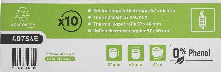 Image du produit Exacompta Bobine papier thermique pour caisses enregistreuses