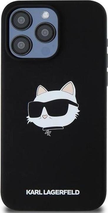 Produktbild Karl Lagerfeld KLHMP15LSCHPPLK iPhone 15 Pro 6.1" czarny/black hardcase Silicone Choupette Head MagS (Apple iPhone 15 Pro)