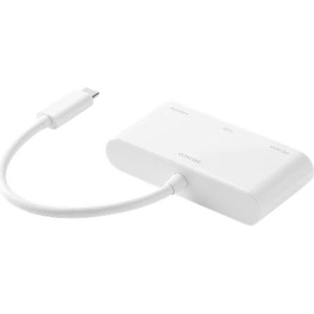 Thumbnail - Deltaco USBC-HDMI20 notebook dock/port replicator Wired USB 3.2 Gen 2 (3.1 Gen 2) Type-C White (USB-C), Dockingstation +...