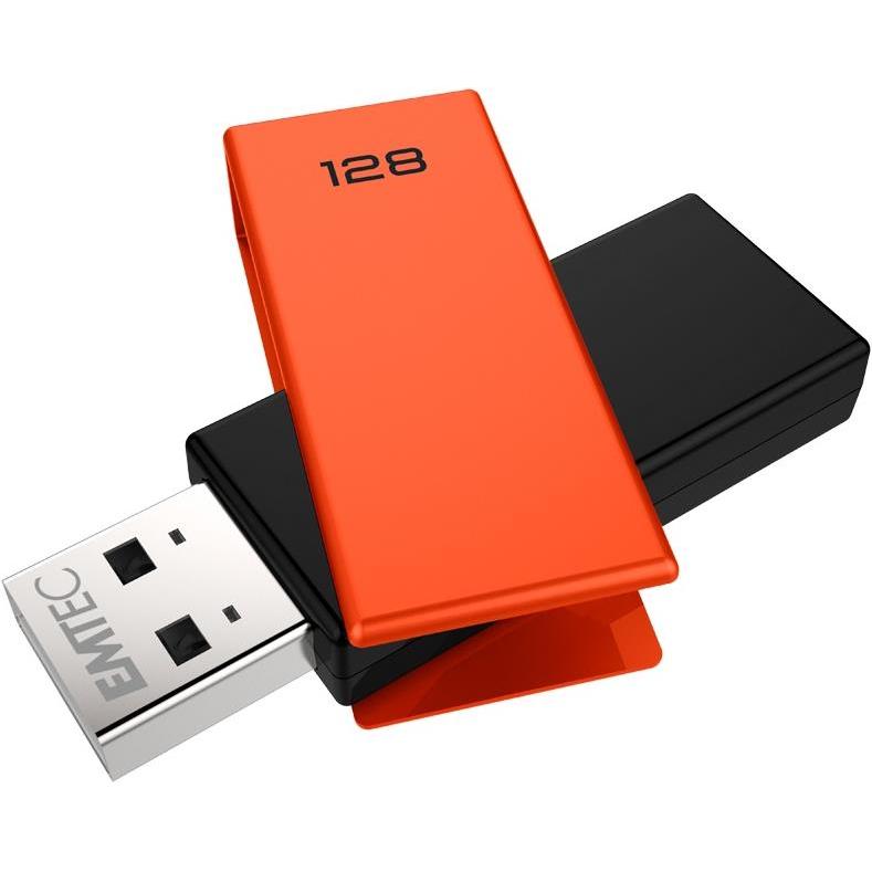 Emtec C350 Brick (128 GB, USB-A, USB 2.0), USB Stick, Orange